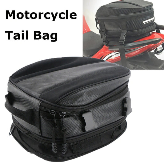 Motorcycle Rear Tail Saddle Bag Motorbike Travel Helmet Luggage Bag Waterproof Q