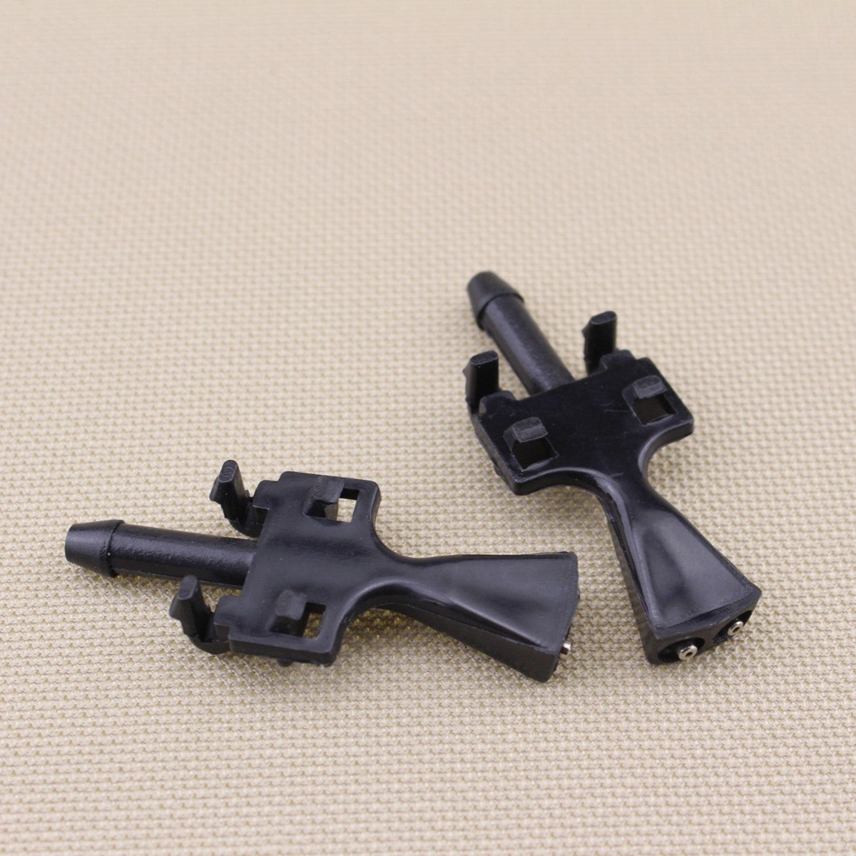 2X Front Windscreen Washer Jet Nozzle Spray Black for Vauxhall Merica 2003-2010
