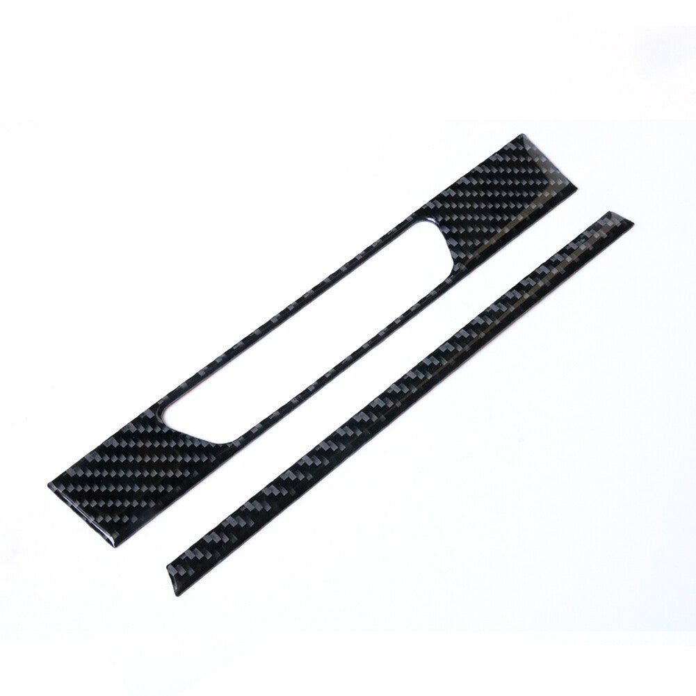 2Pcs Red Carbon Fiber Front Door Pillars Cover Trim For Explorer 2020-2023 v