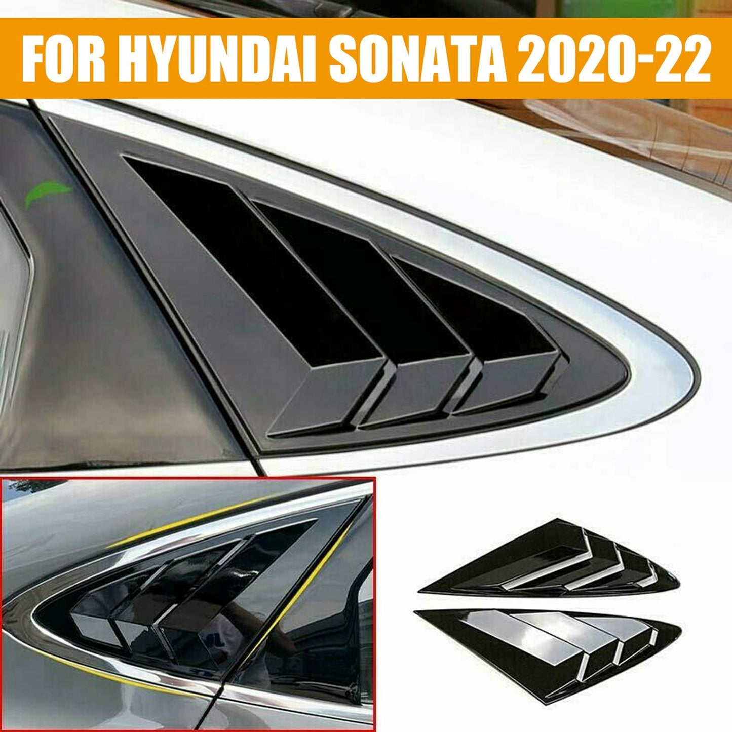 Matte black side vent spoon cover trim for the 2020 for Hyundai Sonata - 22