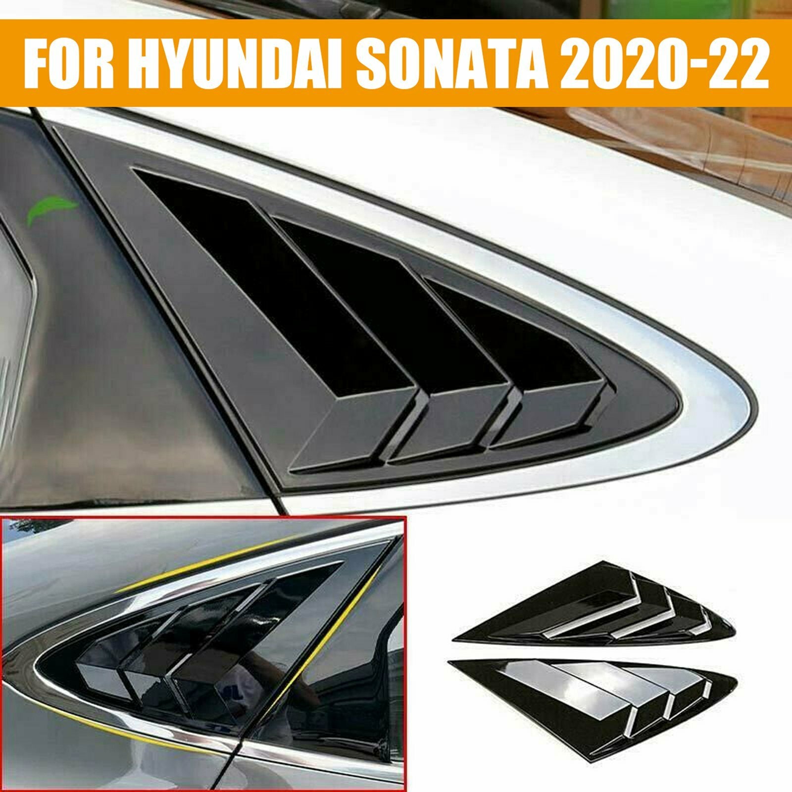 Matte black side vent spoon cover trim for the 2020 for Hyundai Sonata - 22
