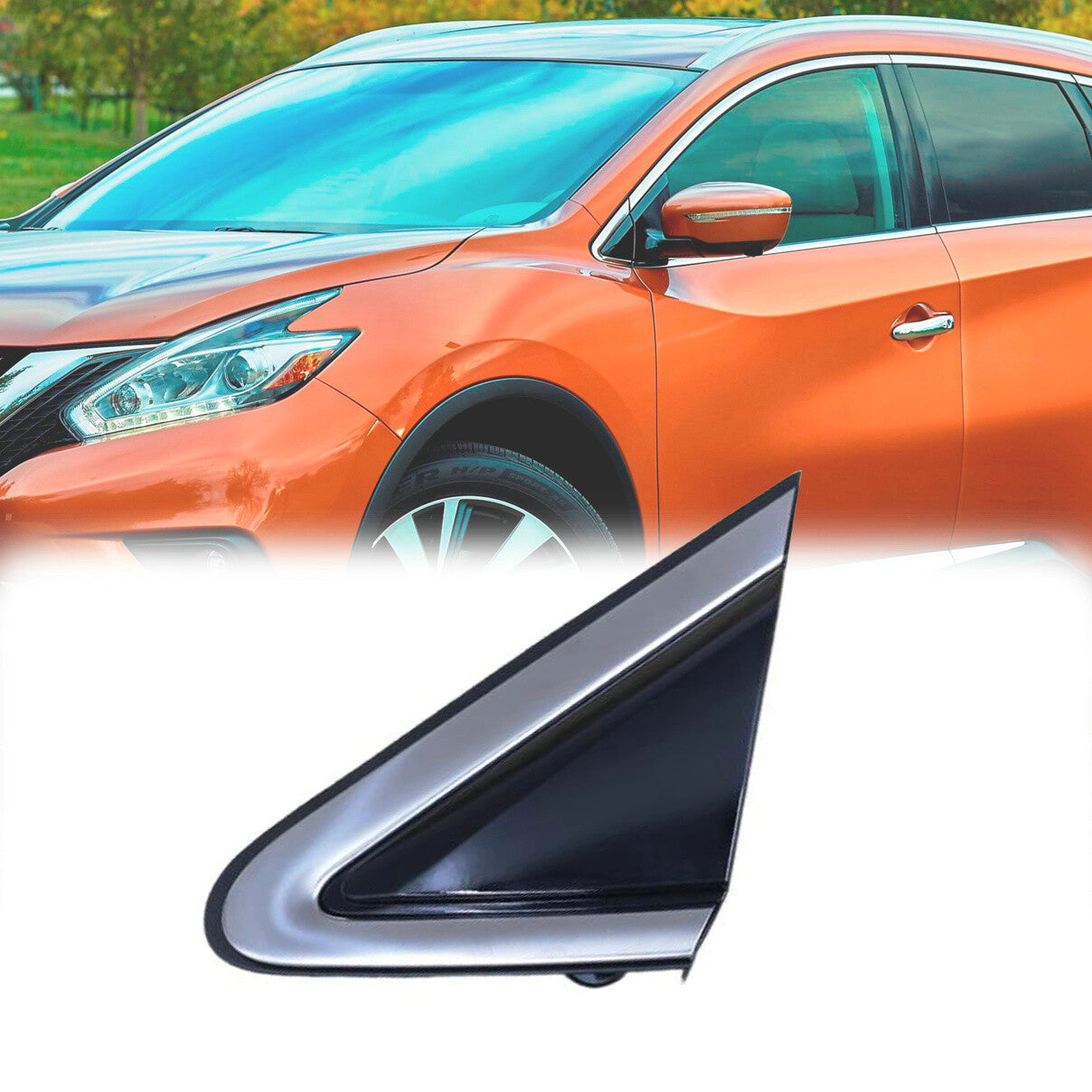 New Left Side Mirror Corner Triangle Molding Fender for Nissan Murano 2015-2018