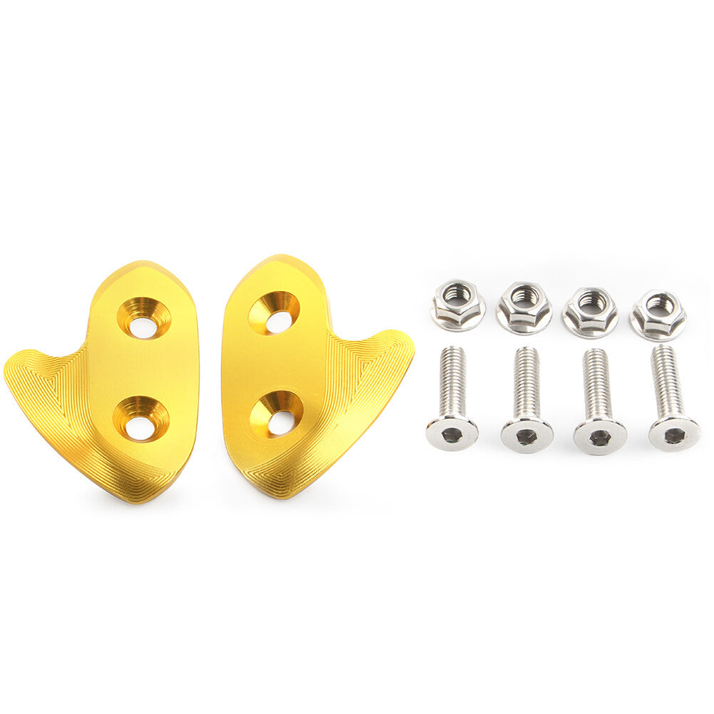 Gold Rearview Mirror Block Off Base Plates Cover for Yamaha YZF-R1 2015 2016-19