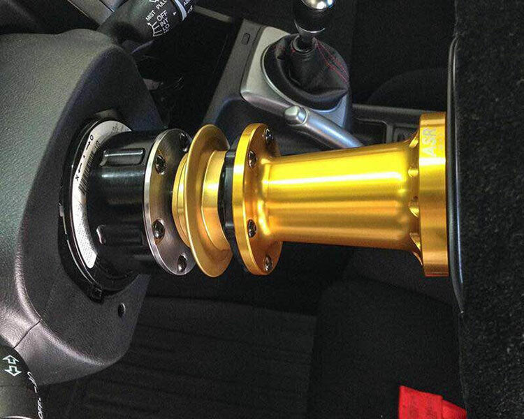 Aluminum Steering Wheel Extender Adjustable Hub Adapter 2/51mm Gold