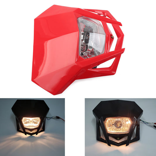 for Kawasaki KLX XR CRF DRZ RMZ for Yamaha Dirt Bike H4 Headlight Fairing Headlamp Q
