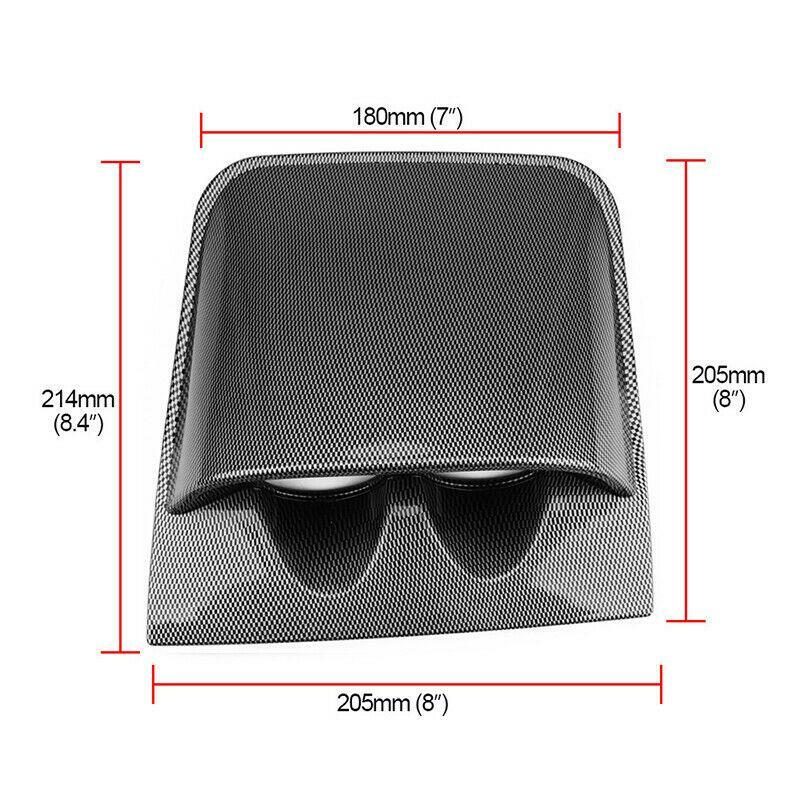 Carbon fiber automotive universal 2-hole instrument panel bracket protective cover 2 52 mm - n