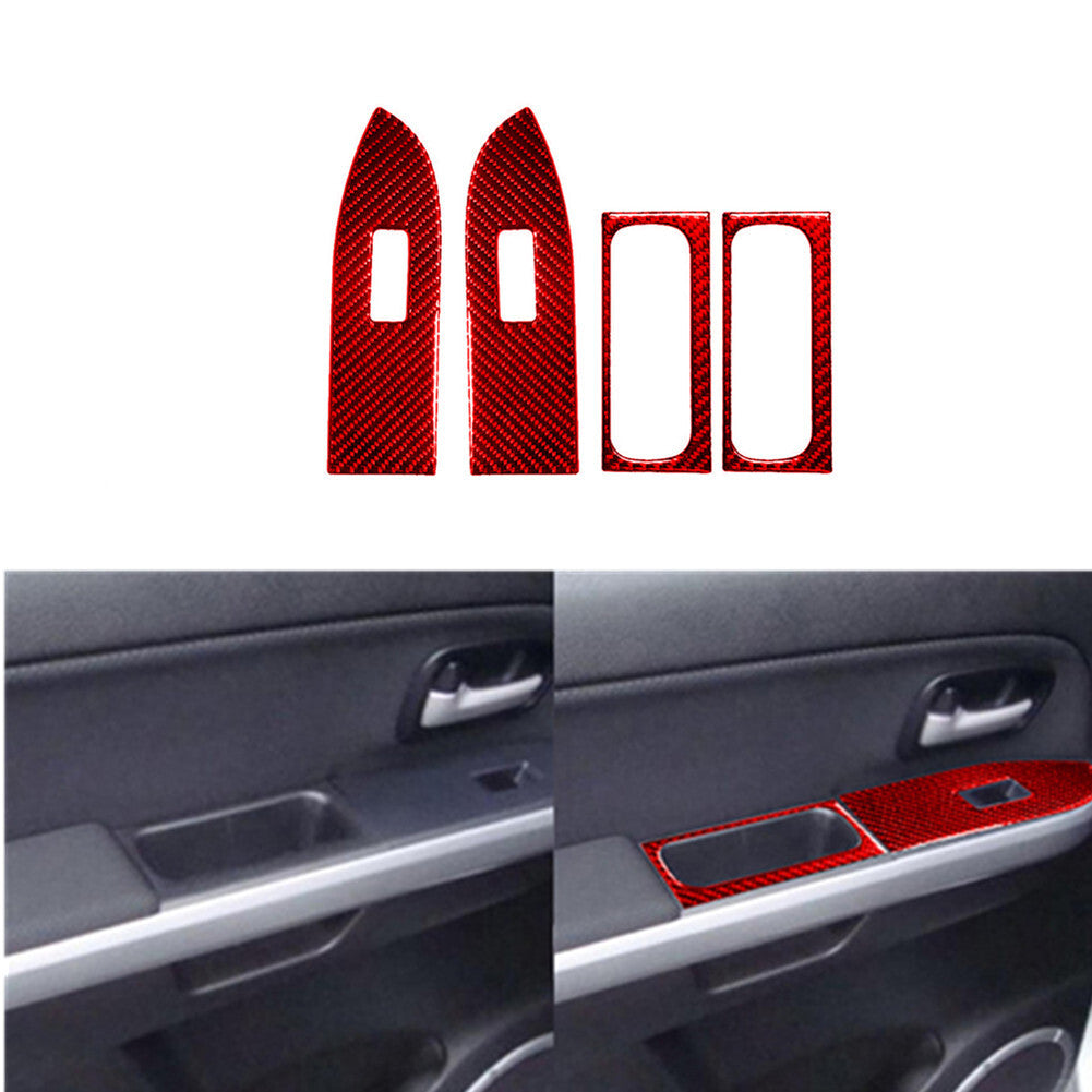 8Pcs Carbon Fiber Air Vent Outlet Panel Trim Cover For F150 2004-2008 v
