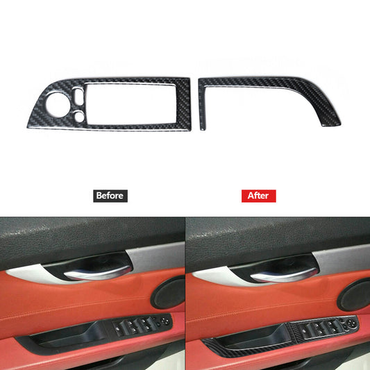 Carbon Fiber Door Handle Frame Cover Trim for Subaru Forester 2013-18 Type A v