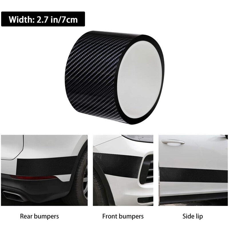 Carbon fiber car door edge protectors, door trim, and anti-collision strips - n