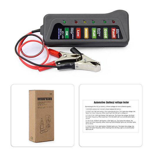 12V Car Battery Condition Tester Digital Alternator Analyzer Diagnostic Tools Q