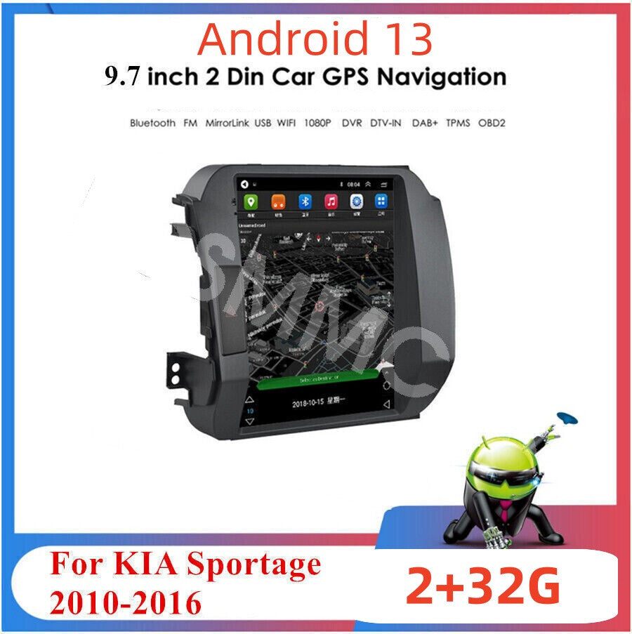9.7in Car Video Player Touch Screen GPS Bluetooth Fit for KIA Sportage 2010-2016