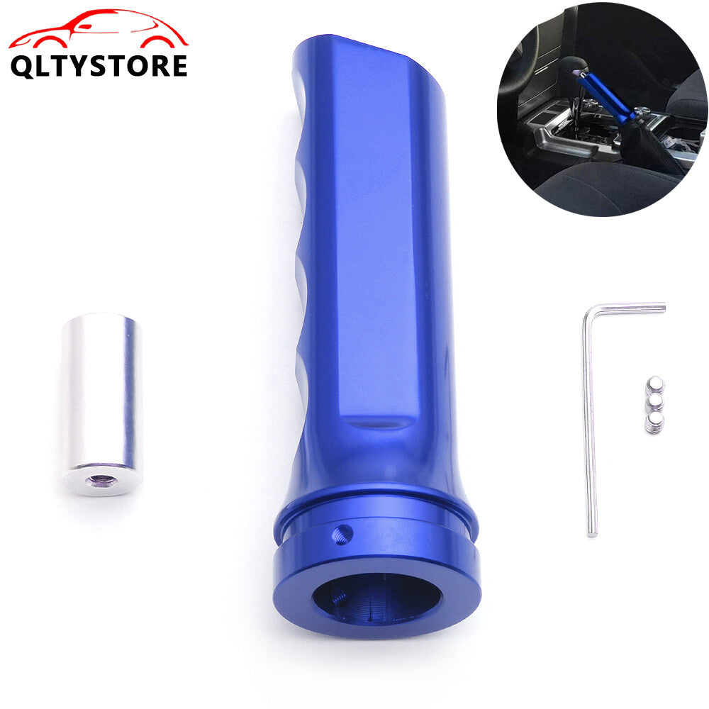 1Pc Blue Car Handle Hand Brake Sleeve Universal Fitment Cover Aluminum Q