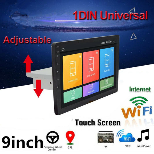 9 Android 1DIN 1+16G Adjustable Car Radio Multimedia GPS Navigation Host Player