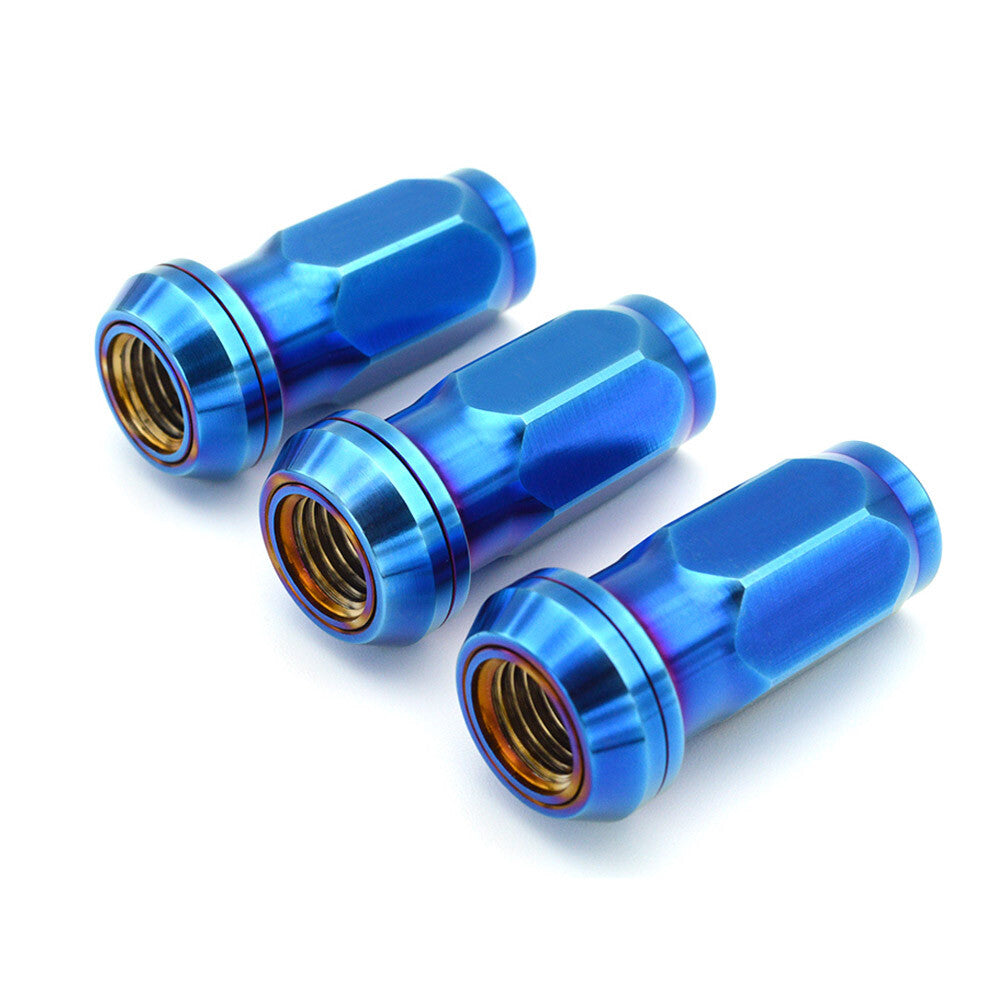 20pcs 50mm M12X1.25mm Titanium Ally Wheel / Rim Lock Lug Nuts High performance Q