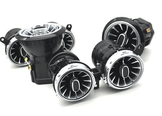 6x Illuminated Retrofit LED 7 color Air Vent purifier for Mercedes W222 S class v