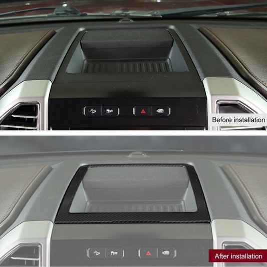 Carbon Dash Center Console Storage Box Frame Covers Trim For 2015-2020 F150 v