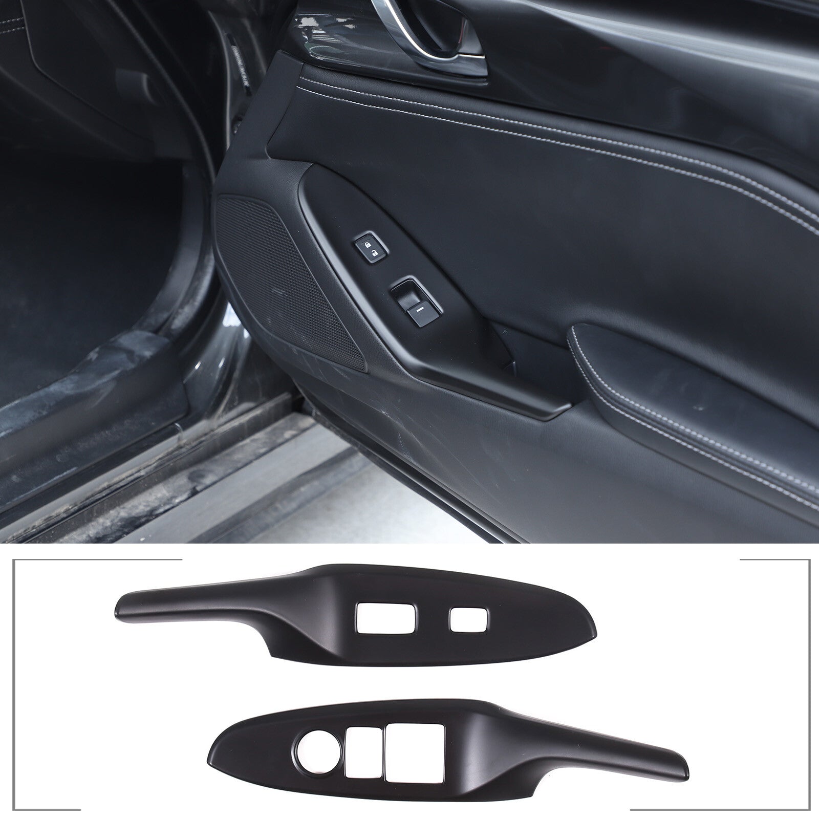 ABS carbon fiber air conditioning mode button decorative frame suitable for Honda Pilot 2015-22- v