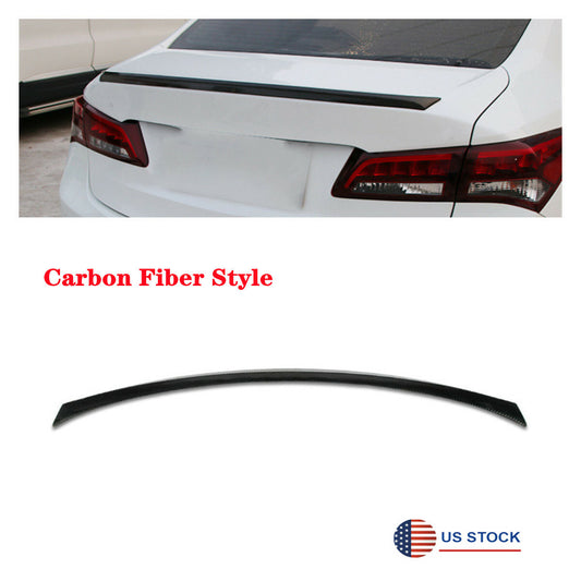 Boot Trunk Rear Wing Spoiler Lip Trim Carbon Look For 2015-19 for Acura TLX US Stock Q