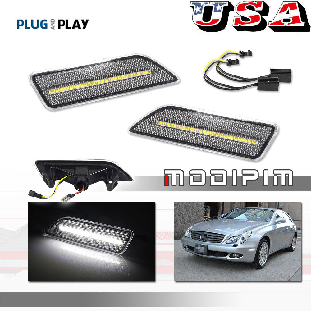 Suitable for 06-11 for Benz W219 CLS grade AMG transparent white LED front corner side marker light- v