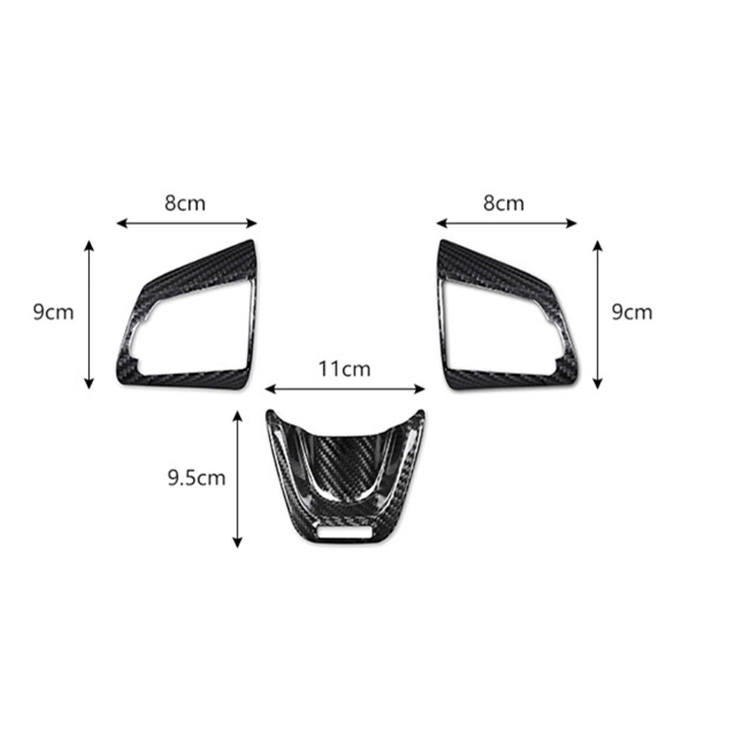 3pcs Real Carbon Fiber Steering Wheel Cover Fit for Kia Stinger 2019-22 2023 B n