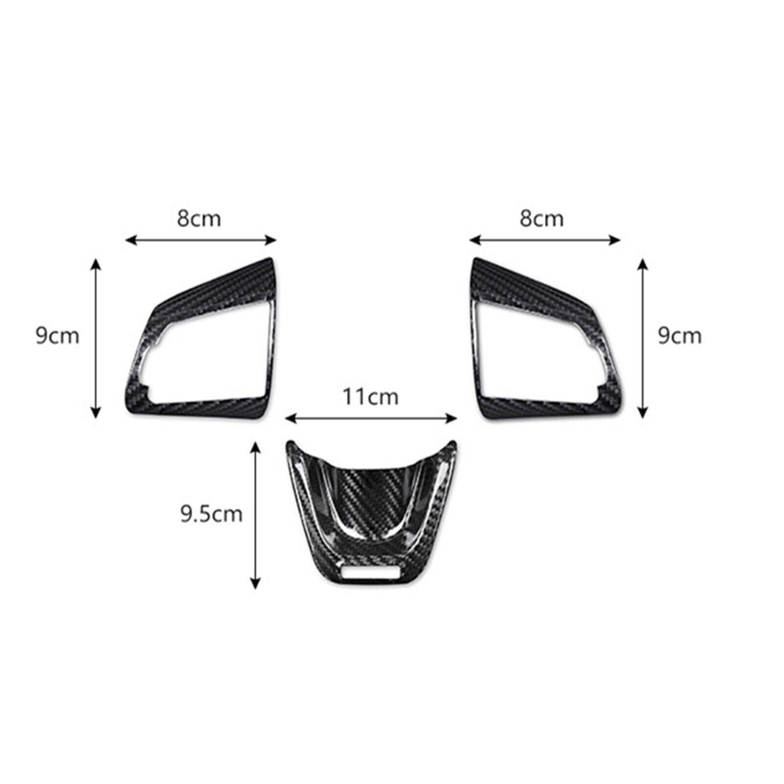 3pcs Real Carbon Fiber Steering Wheel Cover Fit for Kia Stinger 2019-22 2023 B n