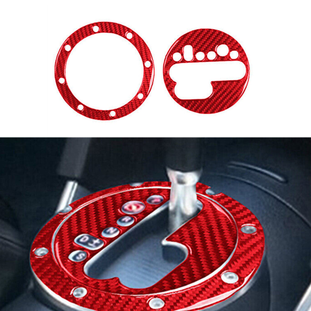 4Pcs Carbon Fiber Door Lock Ring Cover Trim for Chrysler 200 2011-2014 v