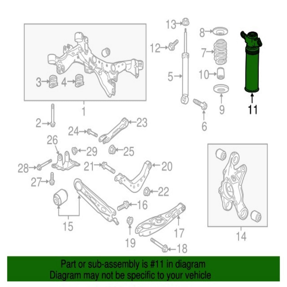 Rear shock absorber bracket for universal Envision 16-20
