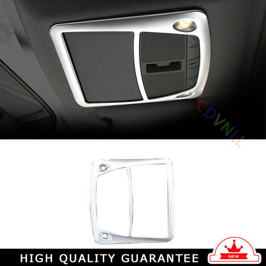 Front Reading Lamp Frame Cover Trim for Nissan Sentra Sylphy 13-19 Matte Silver