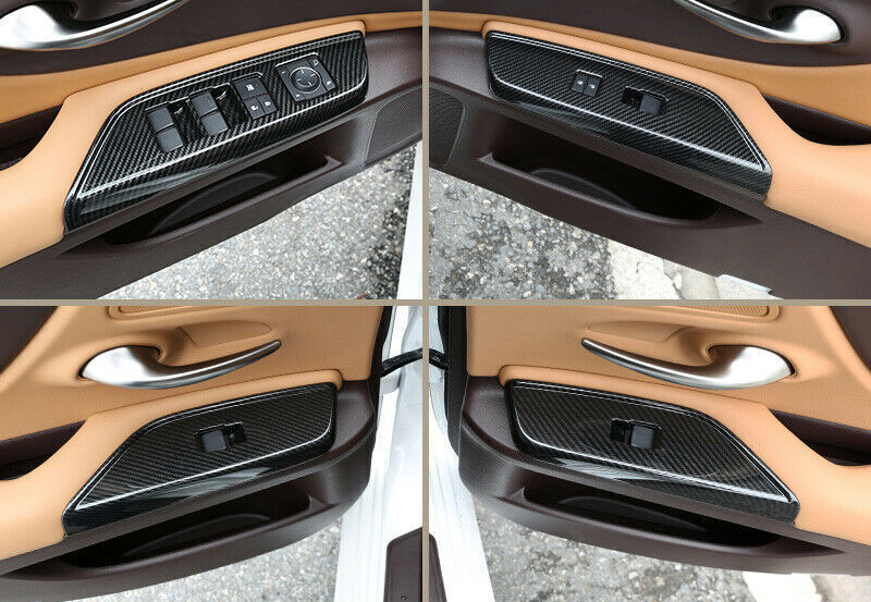 for Lexus ES250 300h 350 2019-23 ABS Carbon Look Window Lift Panel Switch Cover