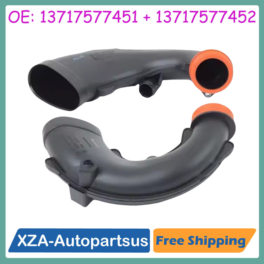 Pair Left & Right Engine Air Intake Hoses Fits for BMW F01 F10 F12 X5 E70 X6 E71 Q