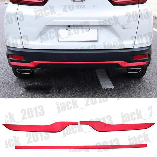 Glossy Red Rear Bumper Lip Cover Molding Trim for Honda CRV CR-V 2020 2021 2022