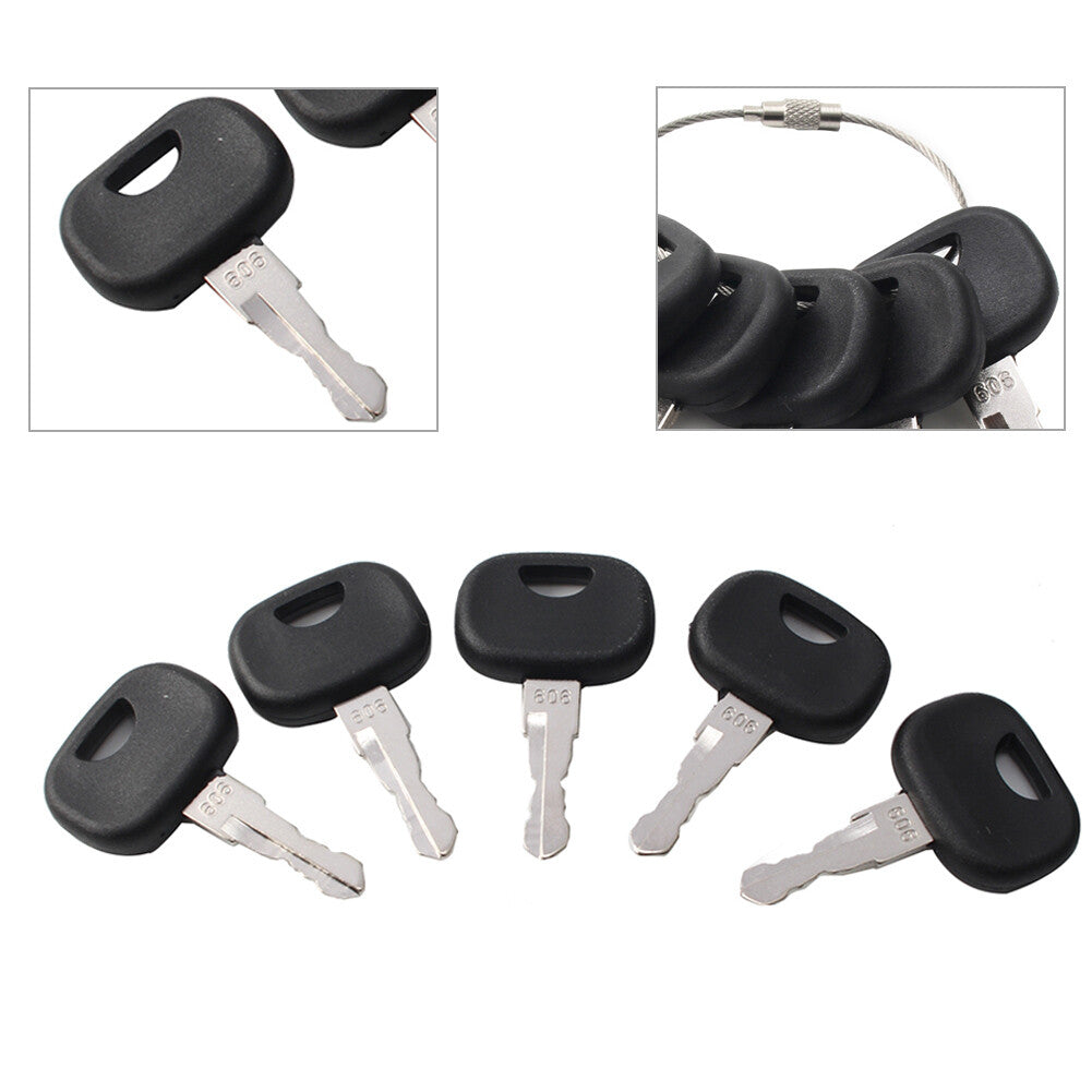 Ignition Starter Key 14606 606 For Heavy Equipment 5PCS