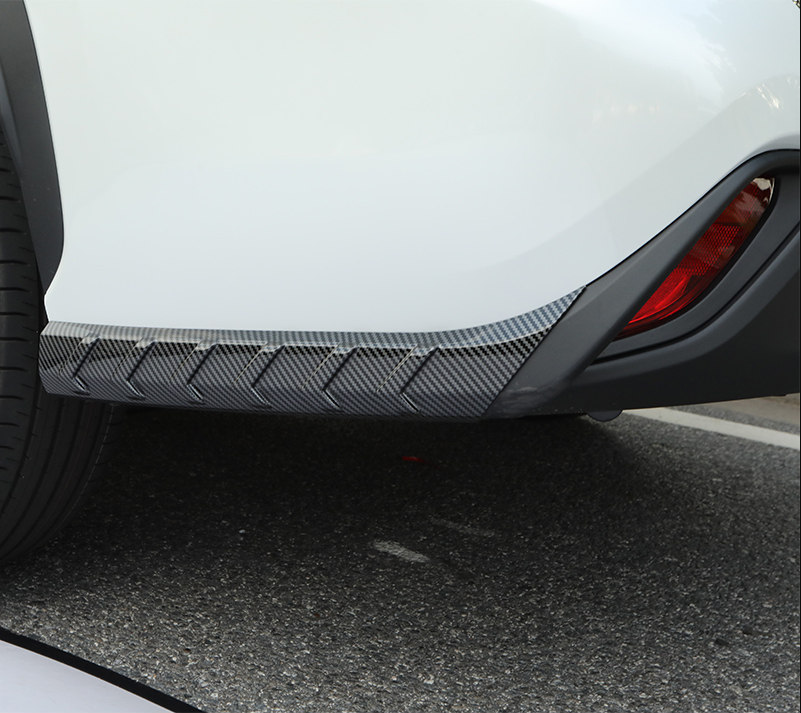 Carbon Fiber Rear Bumper Side Protector Cover Trim for Toyota Highlander 2020-22