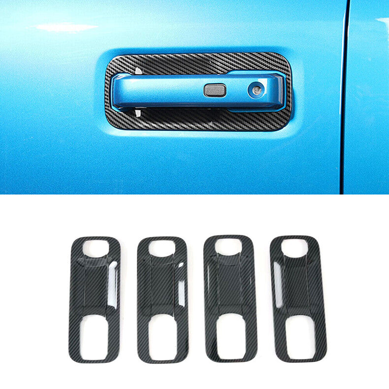 for Ford F-150 2015-2020 Carbon Fiber Side Door Handle Bowl Molding Cover Trim