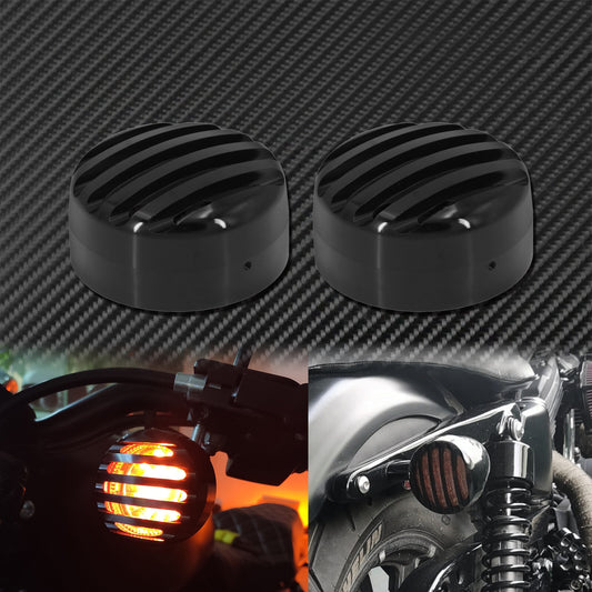 Motorcycle Black Front Turn Signal Grill Cover Fit for Harley Sportster 1992-20 Q