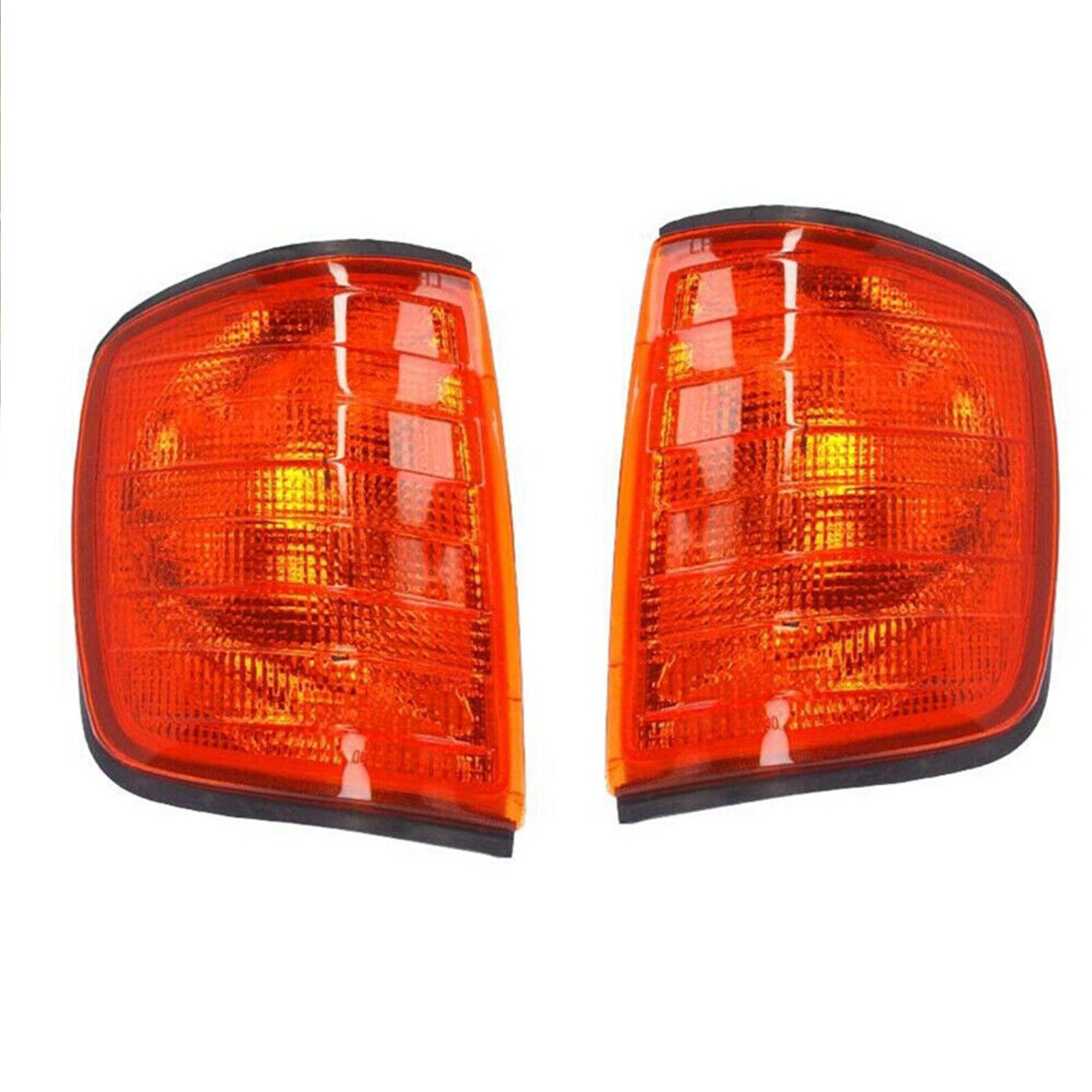 Yellow corner turn signal light housing (pair) for Mercedes-Benz W124 E-Class Q