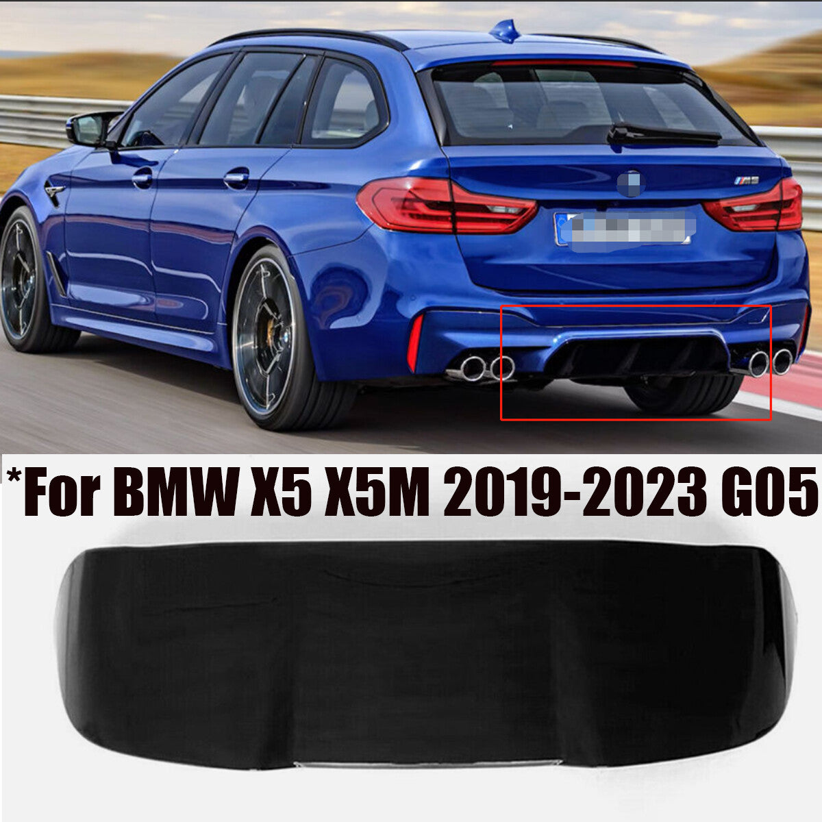 Gloss Black Roof Spoiler Tail Lip Wing Bar Trim Fit For X5 X5M 2019-2023 G05 n
