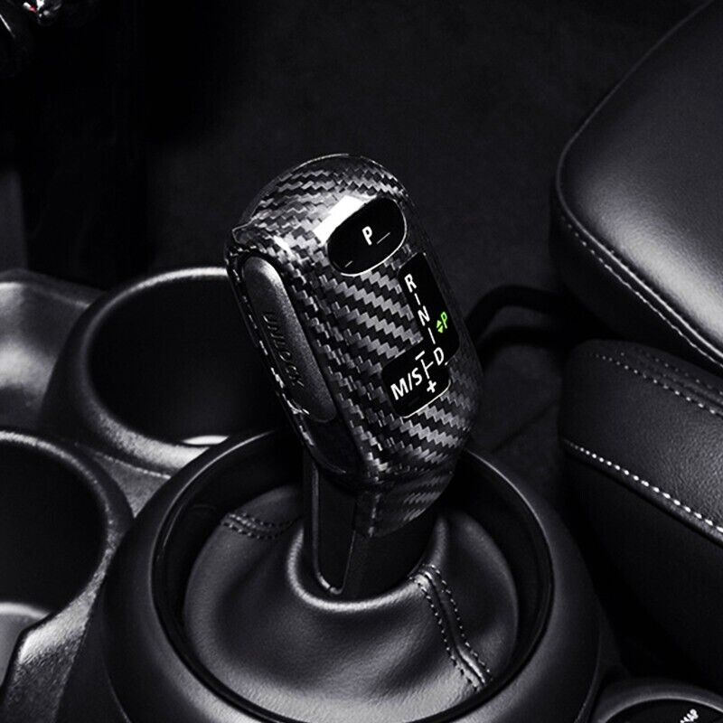 Real Carbon Fiber Car Gear Shift Knob Cover Trim for Mini Cooper F60 2017-2022 Q