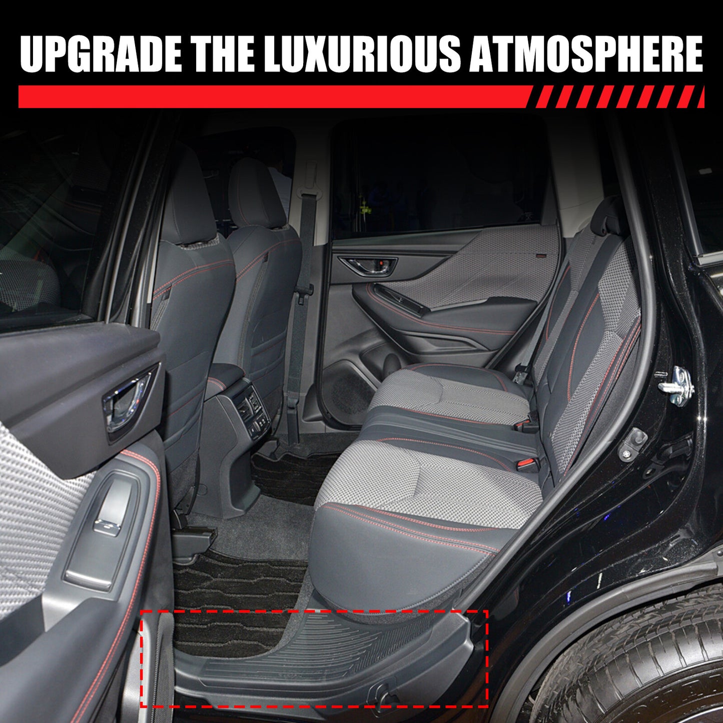 Titanium anti-slip exterior threshold trim for Subaru Forester 2024-25 Steel - n