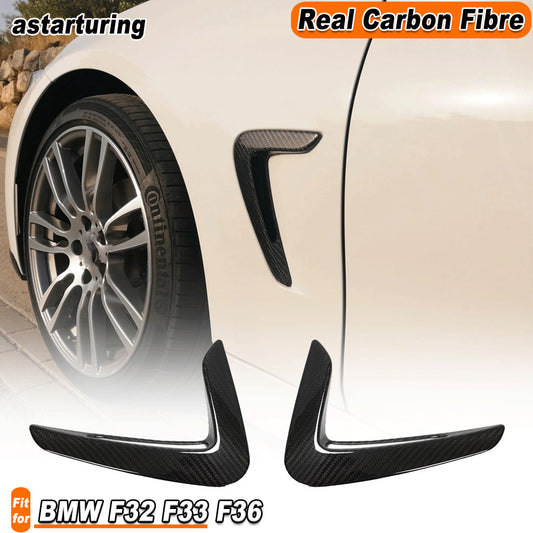 for BMW 4 Series F32 F33 F36 14-19 REAL Carbon Fiber Side Air Vent Fender Cover