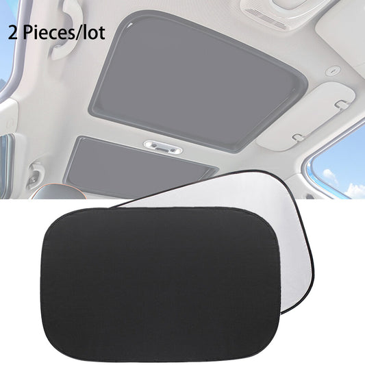 2-Piece Foldable UV Heated Block Sunroof Cover for Mini Cooper Countryman Cars - n