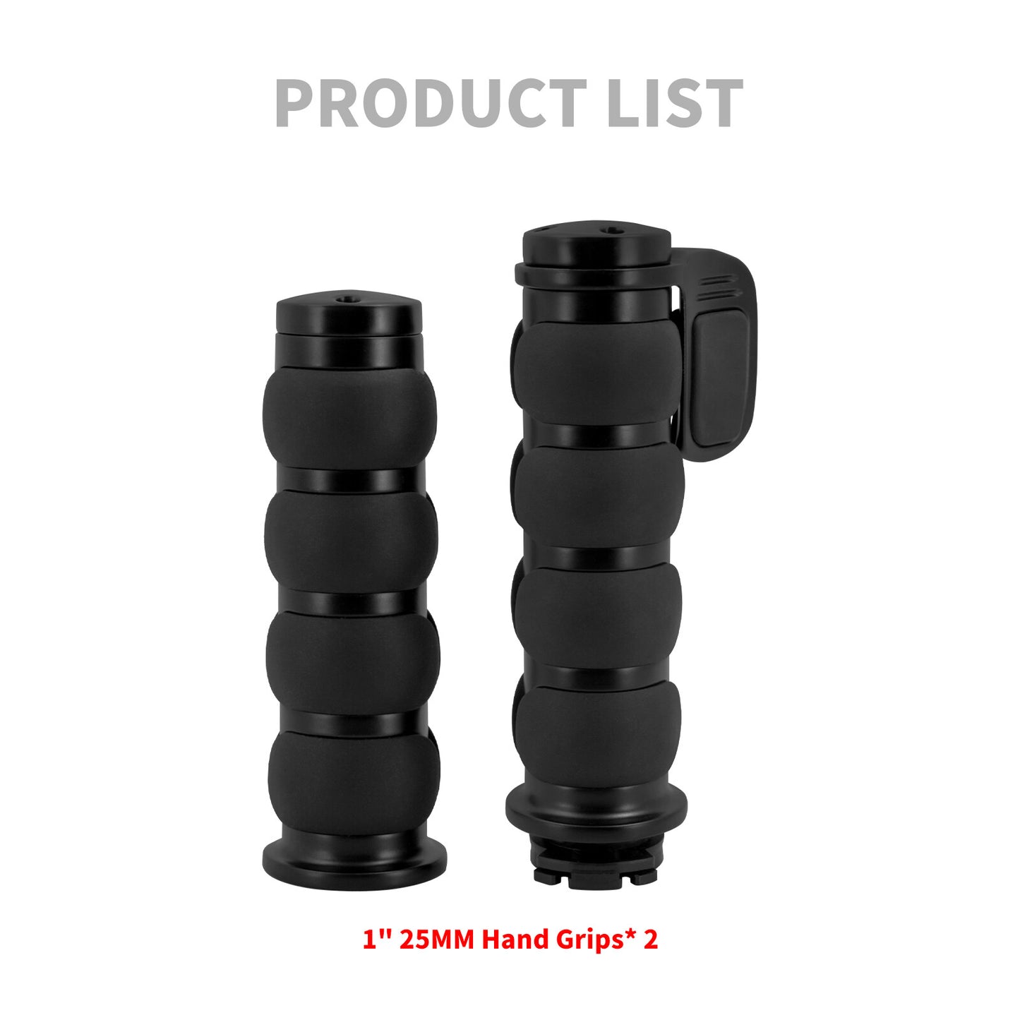 for Harley for Honda for Yamaha for Kawasaki Black 1 Motorcycle Non-Slip Rubber Hand Grips