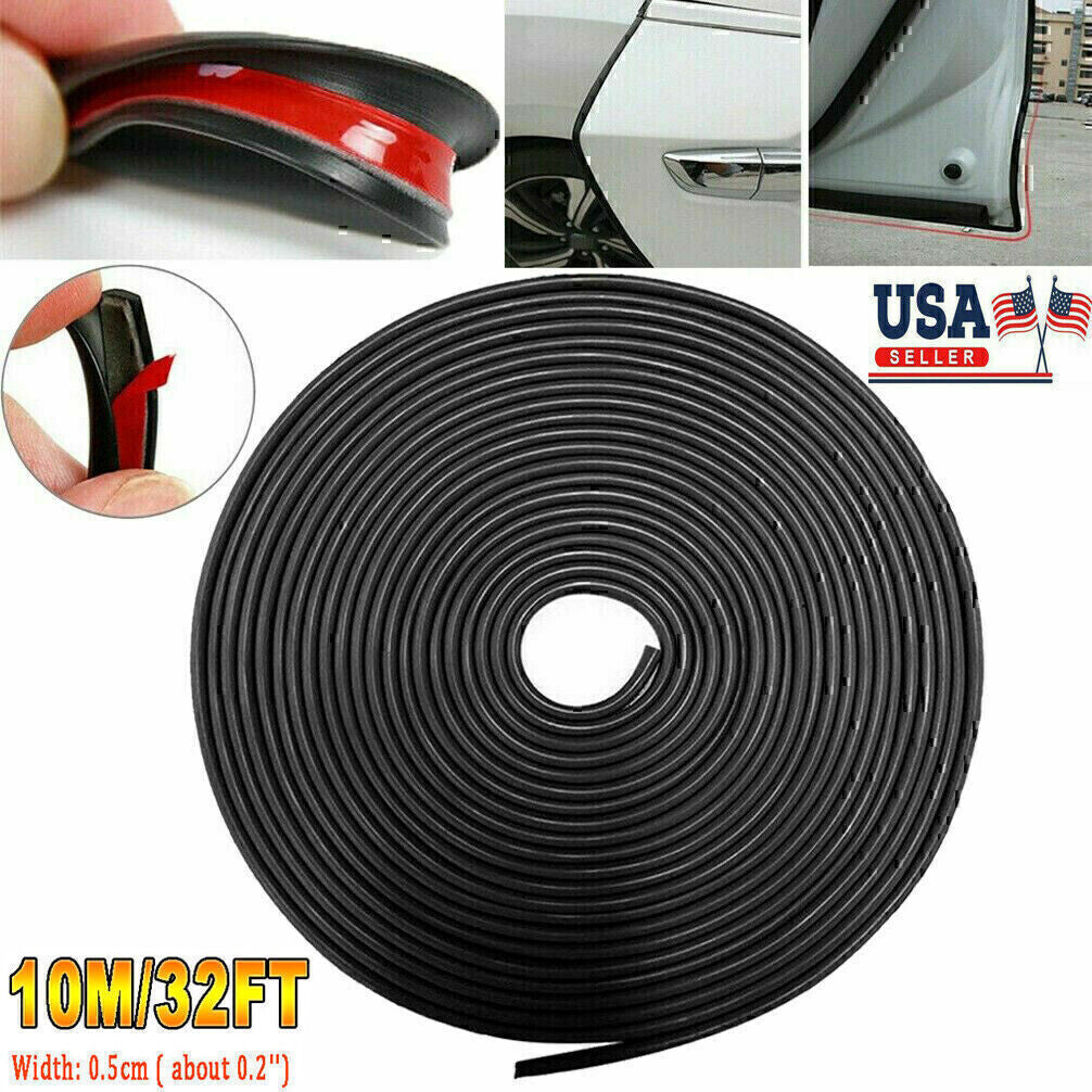 10M / 32ft Car Door Edge Trim Guard Molding Rubber Seal Strip Scratch Protector
