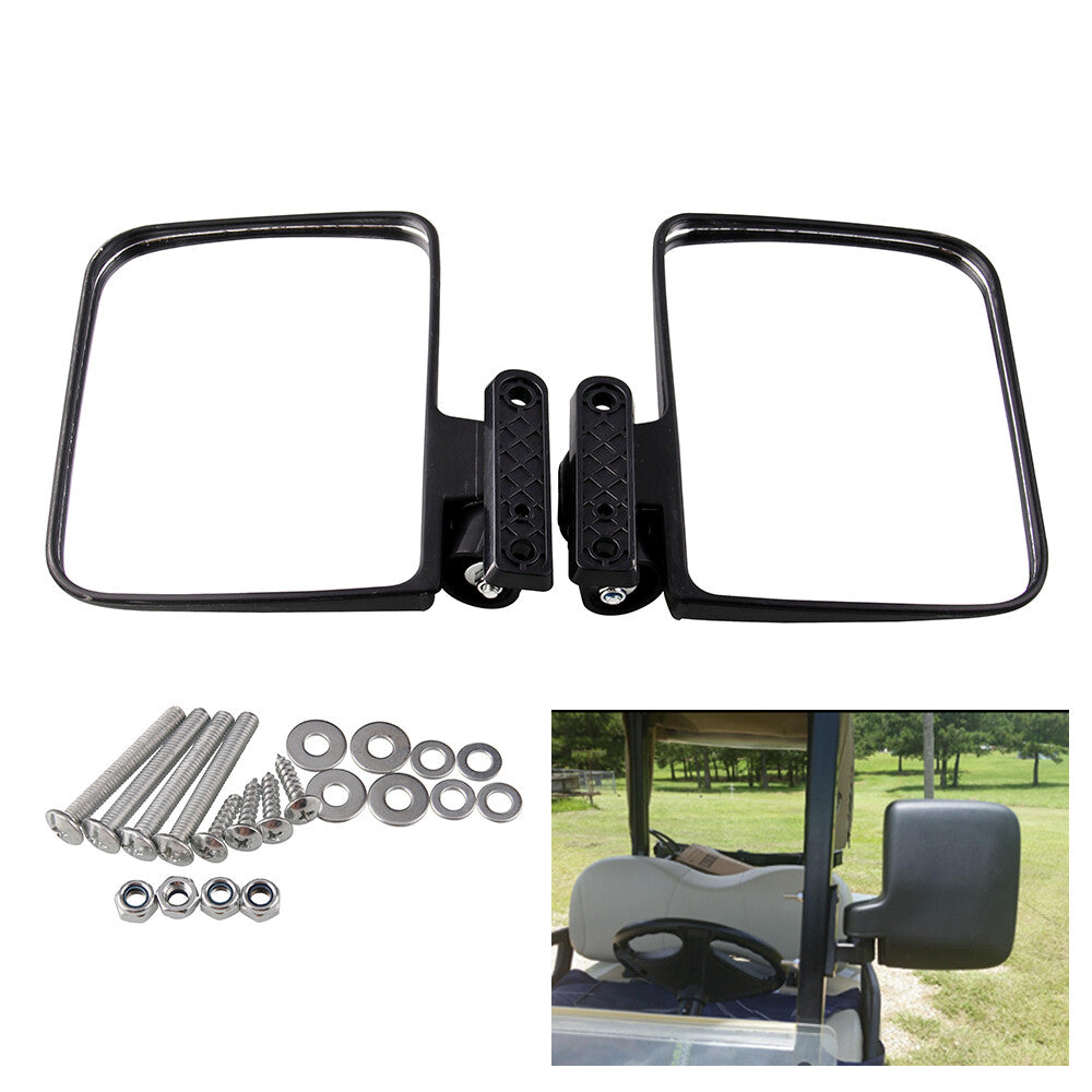 1Pair for Golf Cart Mirrors Side Rear View Fits Club Car Ezgo for Yamaha Side Mirror Q