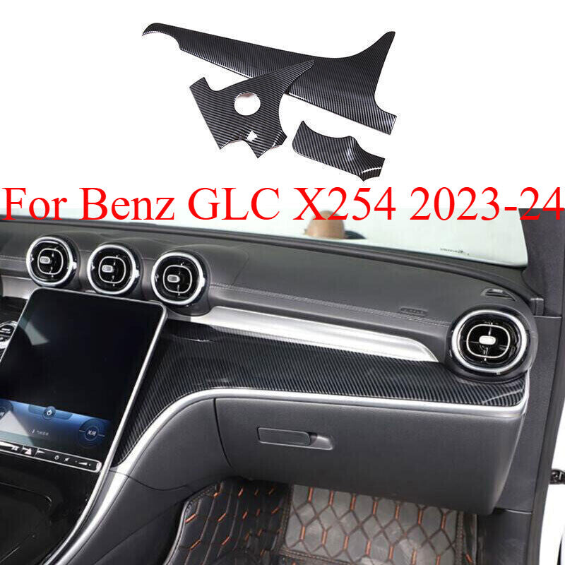 ABS Carbon Fiber Central Console Dashboard Strip Trim for Benz GLC X254 2023-24 n