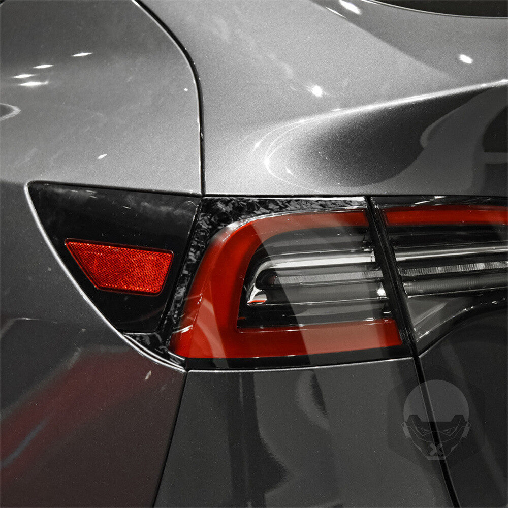 Forged Carbon Fiber Leaf Side Fender Camera Vent Cover for Tesla Model 3 Y 2017+