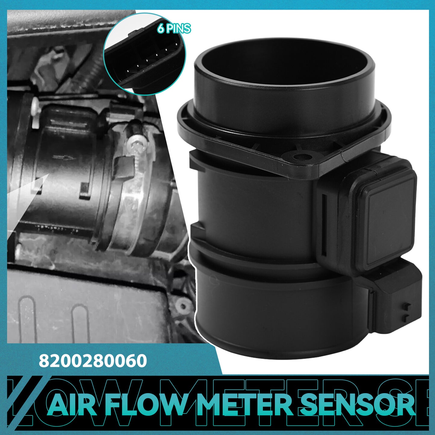 for Vauxhall Vivaro for Renault for Nissan MAF Mass Air Flow Sensor 8200280060 93856812