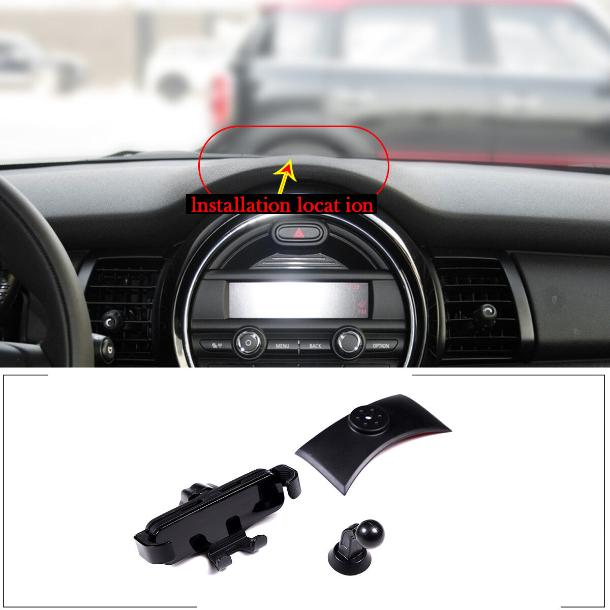 ABS Carbon Fiber Steering Wheel Center Cover Trim Panel for Tundra 07-13- v