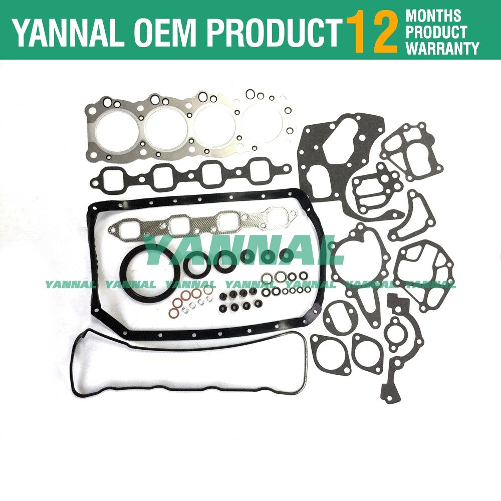 Full overhaul gasket kit for Isuzu 4FB1 engine, suitable for Iseki TA340F tractor repair.