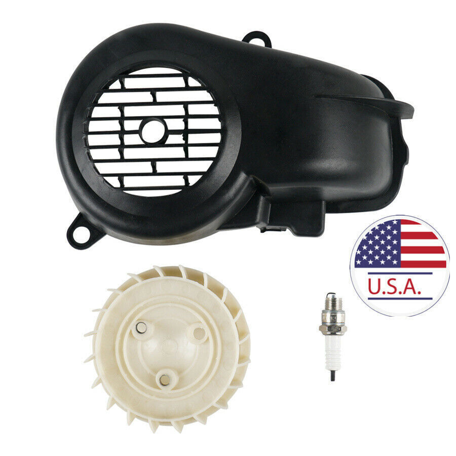 2 Stroke ATV Air Cooling Fan Shroud Assembly US Ship for Polaris E-Ton Dinli 90 Q